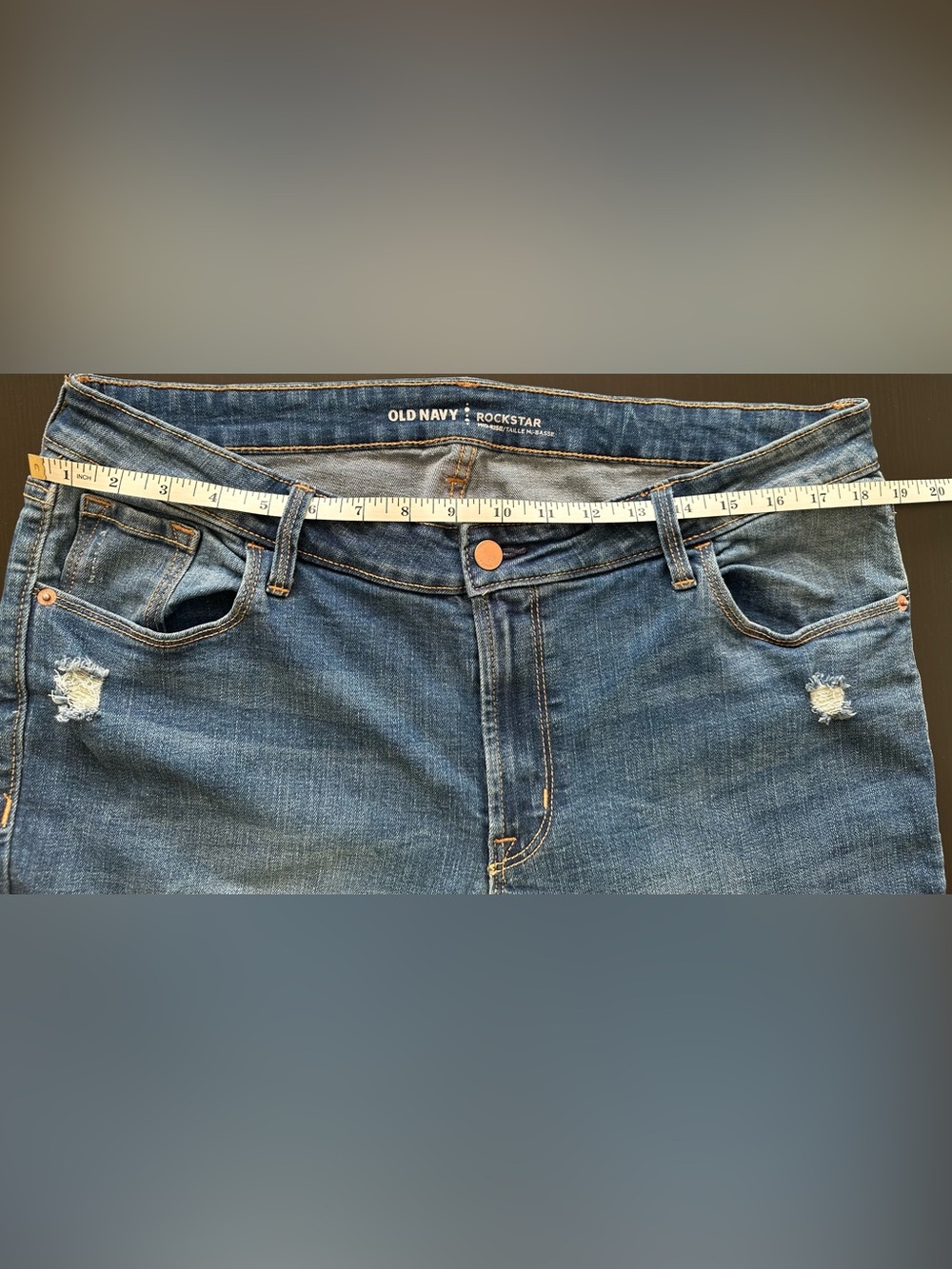 Old Navy Blue Distressed Skinny Jeans - Picture 10 of 13